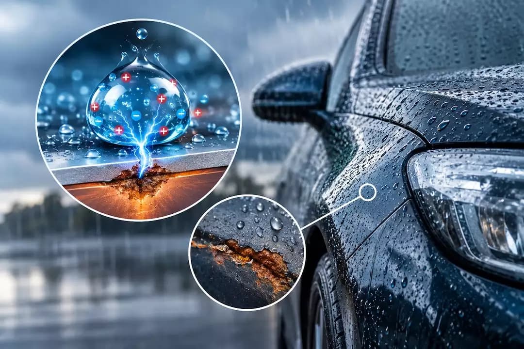 تآكل-طلاء-السيارات-بسبب-المطر